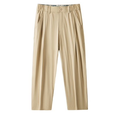 九分直筒速干宽松阔腿休闲裤冰丝