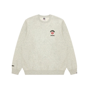 Aape旗舰店男装秋冬爱心猿人徽章潮流简约薄绒圆领卫衣C357XAP