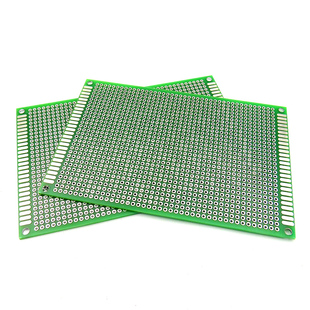 双面喷锡实验板 8*12cm 1.6mm玻纤板2.54PCB电路板洞洞板线路板