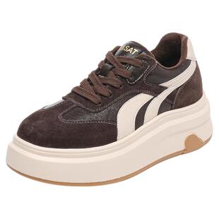 星期六美拉德德训鞋女款新款春季厚底加绒休闲板鞋软底运动鞋