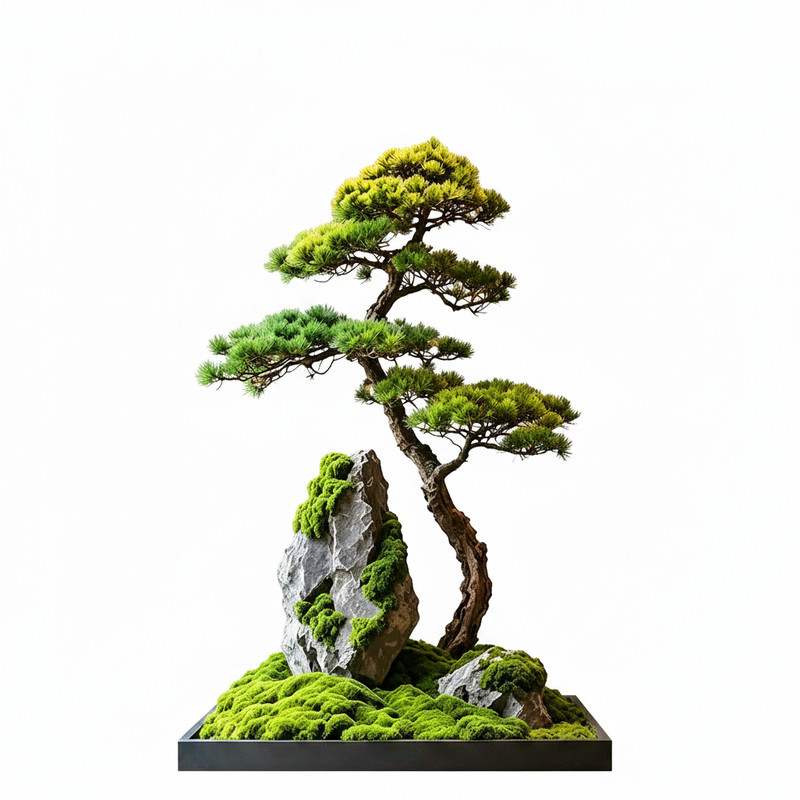 仿真迎客松室内玄关楼梯下大型摆件装饰高级仿生绿色植物落地盆栽