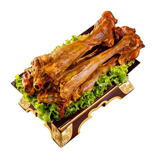 羊六六非遗内蒙熏羊小腿香木草本烟熏熟食羊肉冷链羊腿开袋即食