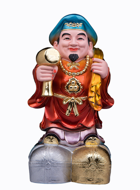 日式东密大黑天财神树脂供奉摆件