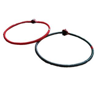 相伴无关风雨 原创手工编织金刚结幸运红绳手绳本命年情侣手链