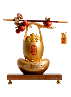 一桶金树脂摆件开业聚宝盆
