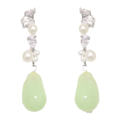 高级感复古小众珍珠树脂耳环可爱