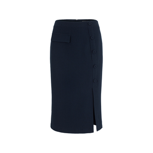 MARYLING玛俪琳2025春季新品不对称开衩包臀半裙A1FBW72170