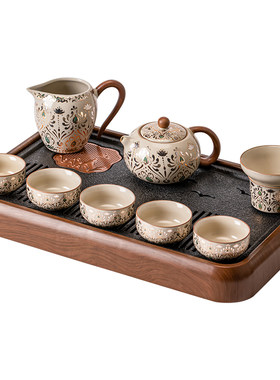 瓷牌茗汝窑敦煌整套功夫茶具