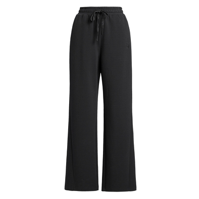 红袖商场同款HOPESHOW2025春新款女装抽绳松紧腰阔腿运动长裤