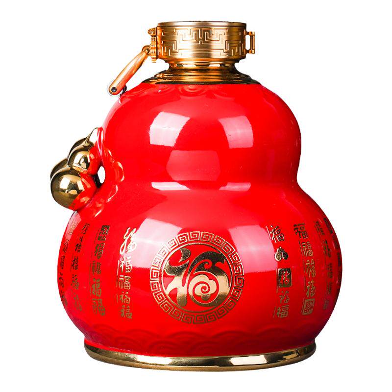 酒坛子摆件葫芦5斤景德镇高档密封陶瓷古风包装全套酒瓶白酒空瓶