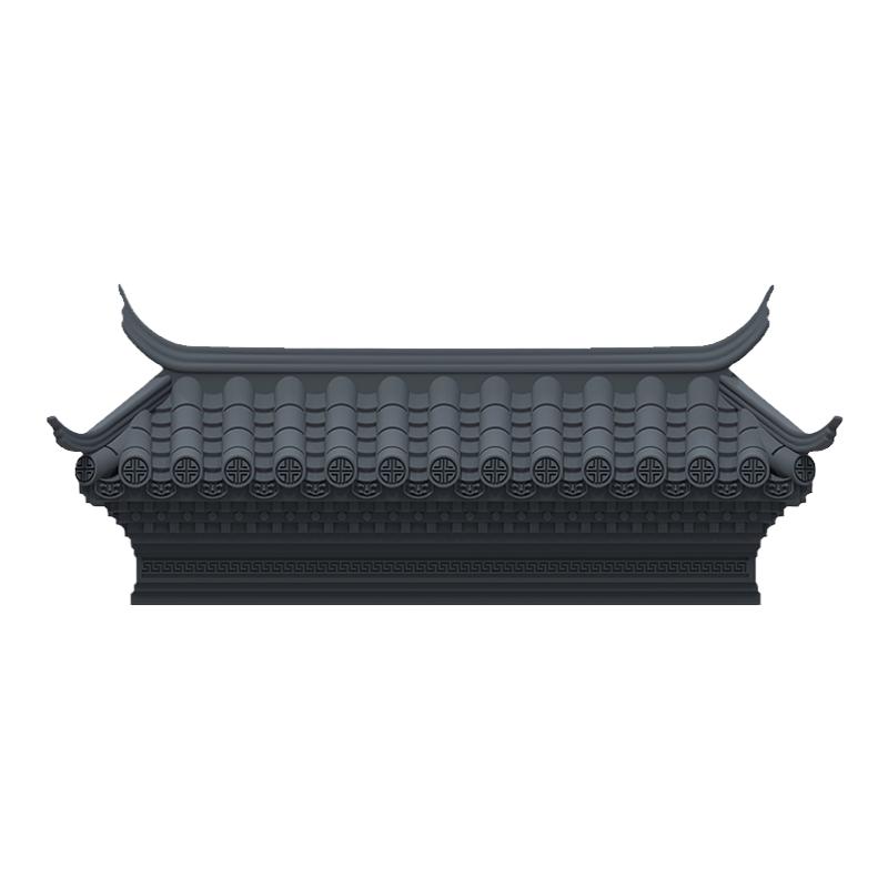徽派仿古屋檐新中式立体雕刻背景墙壁饰客厅墙面装饰新款飞檐挂件