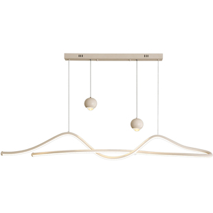 创意led吊灯简约现代长条餐厅灯设计师客厅灯餐桌吧台灯中山灯具