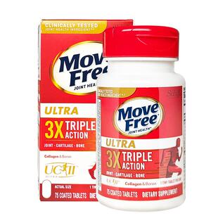 [2瓶]美国进口MoveFree益节骨胶原蛋白钙片白瓶氨糖软骨素关节