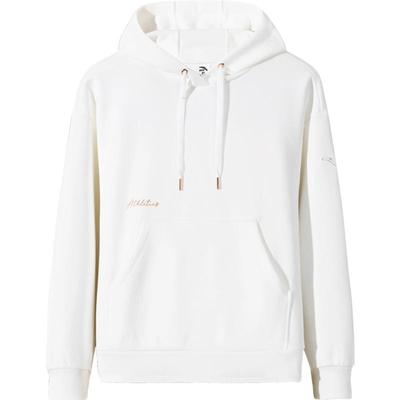 安踏加绒简约连帽卫衣女