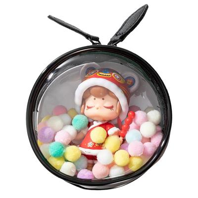 圆形遛娃包透明外出收纳兔耳娃包