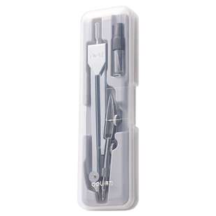 得力圆规画图文具金属绘图套装制图工具几何教学考试用可替换笔芯数学学生初中生小学生专用六年级尺规分规