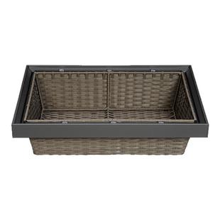 衣柜拉篮抽屉式阻尼衣帽间内置家用抽拉式伸缩裤架编织收纳藤篮