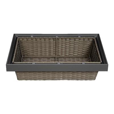 衣柜拉篮抽屉式阻尼衣帽间内置家用抽拉式伸缩裤架编织收纳藤篮