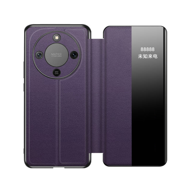 适用华为荣耀X9D手机壳磁吸侧窗