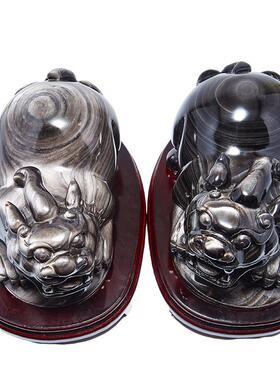 古玄空精品高档黑曜石摆件生肖