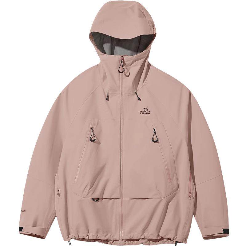 【玫瑰山壳】伯希和户外粉色硬壳冲锋衣女新款3L专业防水登山服男