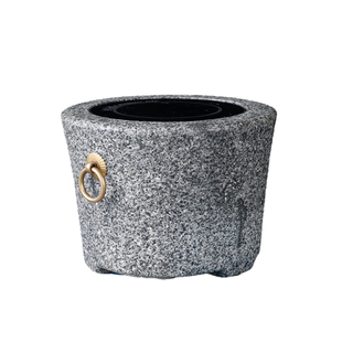 复古姹寂风围炉煮茶炉家用手工石头户外煮碳火炉新款老石臼电陶炉