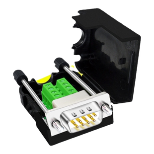 免焊DB9接插头9针串口头转接线端子RS232/485公头母头配尾管COM口