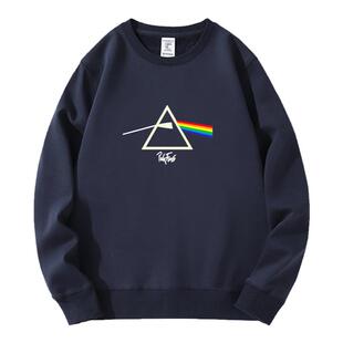 摇滚乐队Pink Floyd平克弗洛伊德月之暗面涅盘枪花圆领卫衣男长袖