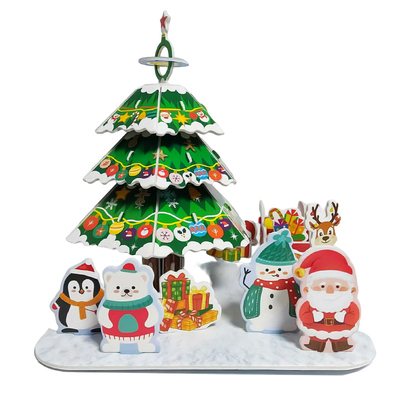 新年立体拼图3d模型圣诞小屋