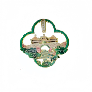 扬州文创四景何园个园大明寺瘦西湖镂空金属冰箱贴旅游纪念品礼物