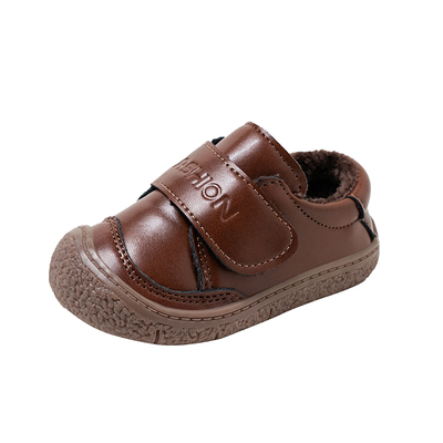 婧麒儿童棉鞋冬季新款保暖小皮鞋