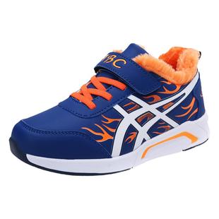 ABC童鞋男童2024秋冬新款加绒皮面防水鞋儿童二棉中童运动加棉鞋