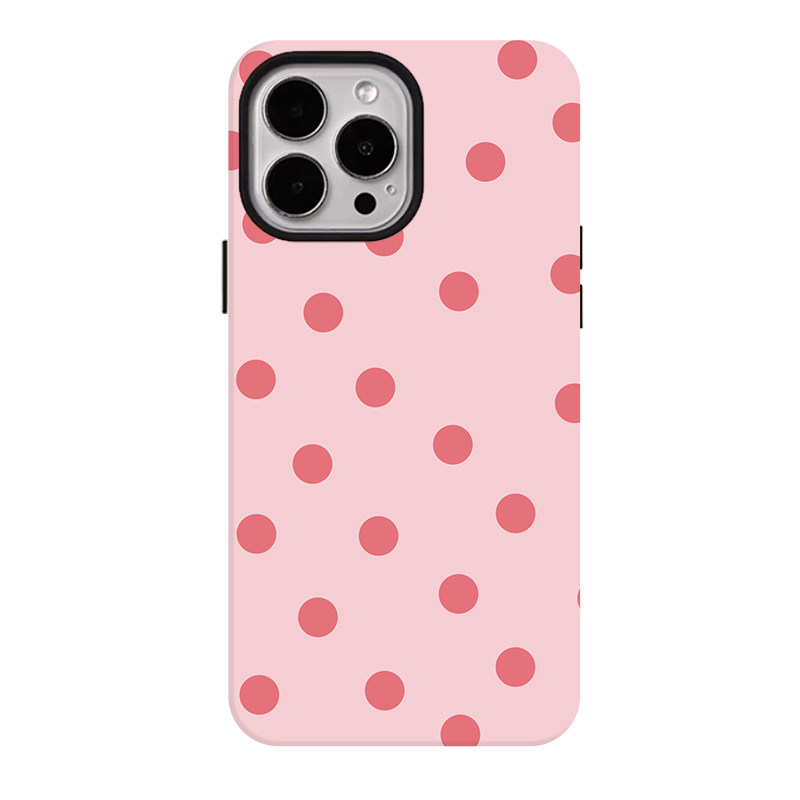 粉色波点爱心适用苹果17promax手机壳iphone16pro菲林磁吸支架个性华为P80小米15小众vivo防摔保护壳oppo女款