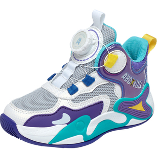 abckids男童鞋子 2025春秋新款中大童防滑篮球鞋女儿童运动跑步鞋