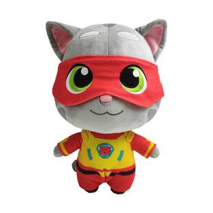 汤姆猫英雄小队玩偶hero儿童毛绒玩具跑酷公仔可爱猫咪娃娃带衣服