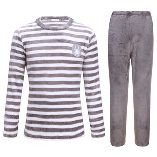 睡衣男款冬季加绒加厚法兰绒家居服男士秋冬款珊瑚绒2025新款套装