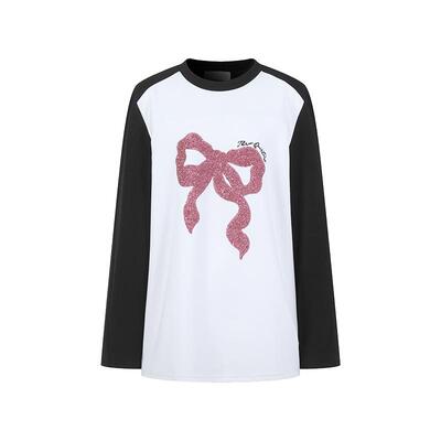 ThreeQuarters蝴蝶结图案T恤