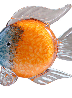 手工年年有鱼客厅琉璃摆件