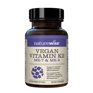 Naturewise维生素k2成人孕期mk4mk7凝血胶囊600mcg官方旗舰店正品