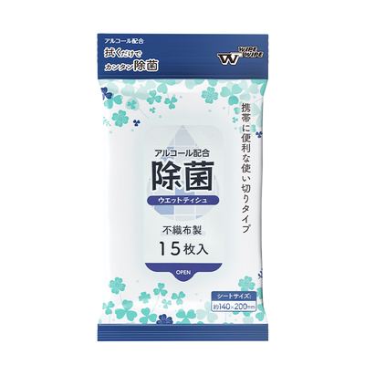 卫朴酒精除菌湿巾15枚*5包