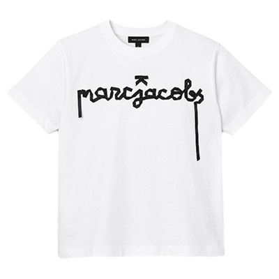 【礼物】MARC JACOBS/莫杰 MJ 纯棉字母设计圆领短袖T恤上衣