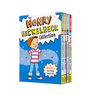 英文原版The Henry Heckelbeck Collection亨利赫克贝克1-4册盒装中小学生英语课外阅读读物男孩成长魔法冒险故事主题章节书