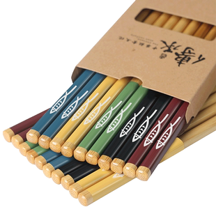 千年恋木天然楠竹筷子家用新款高档耐高温防滑抗菌防霉木一人一筷