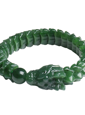 印象眸和田玉手串碧玉生肖龙