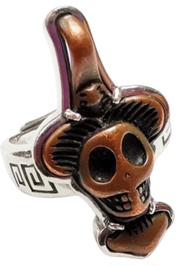 45742藏传老利马铜金刚杵戒指10#可调男女通用民族风简约特色文玩