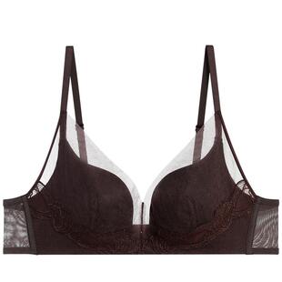 爱慕星海内衣女蕾丝网纱薄款大胸显小/中厚杯小胸聚拢文胸胸罩