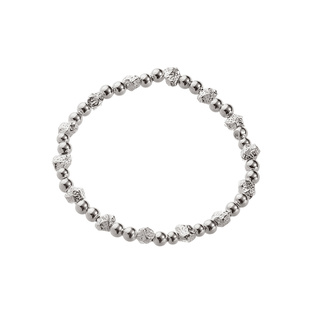 素图陨石手链碎银圆珠s925纯银轻奢小众设计新款精致高级串珠手串