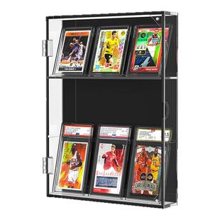 WS篮球曲棍球运动卡收纳盒亚克力棒球卡展示盒防尘保护展示框透明