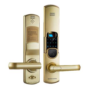 Keylock第吉尔指纹密码刷卡钥匙锌合金一字下压把手智能锁92A正品