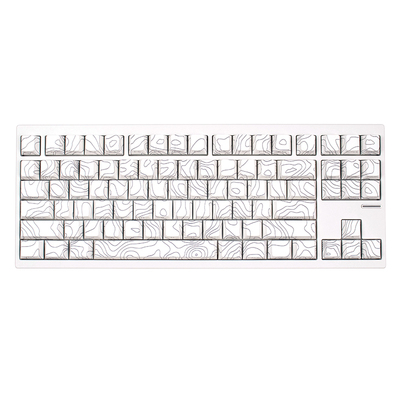 等高线黑/白侧透光键帽PBT热升华